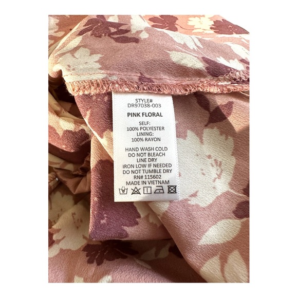 LUSH Pink Floral Midi Dress Size S - Picture 10 of 10